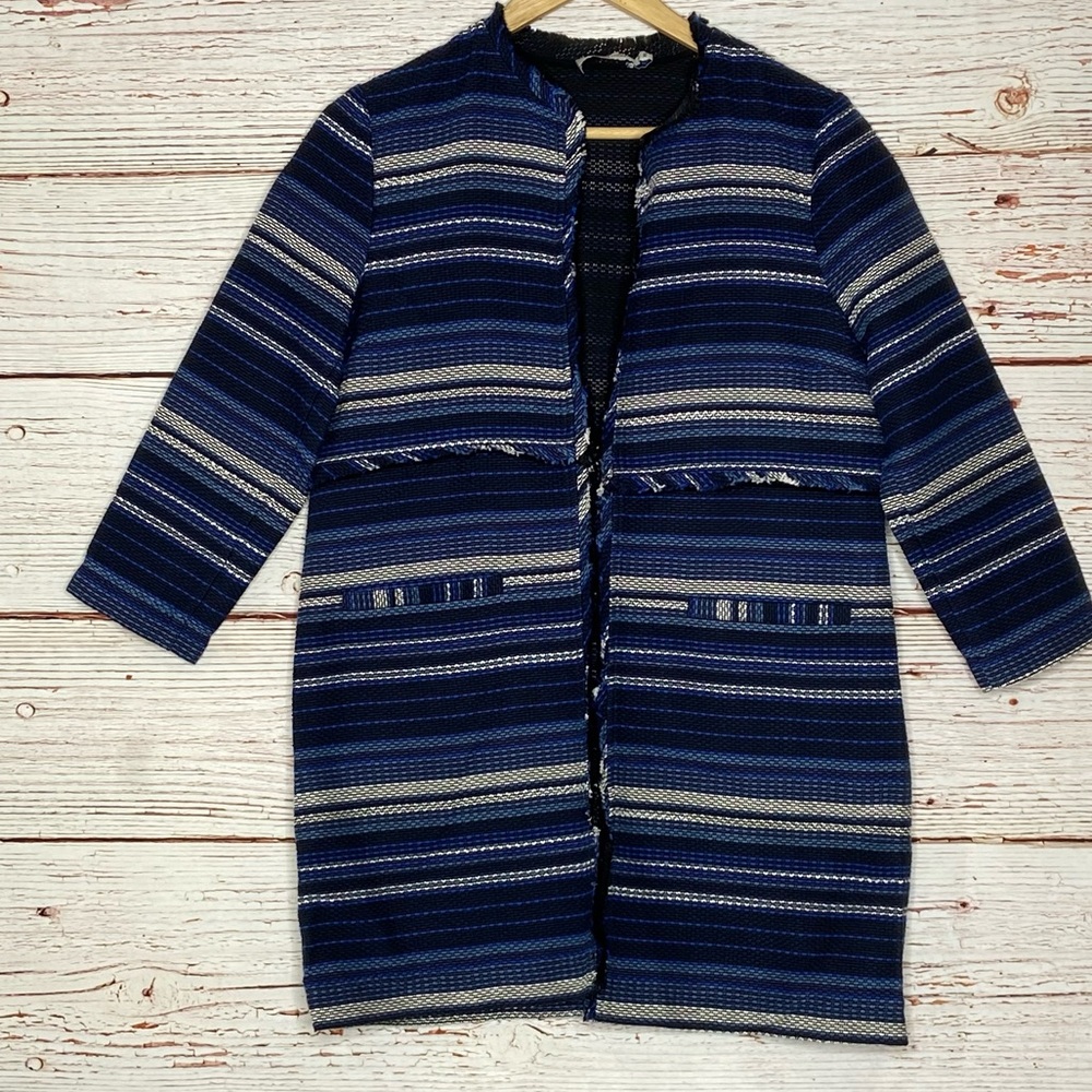 Vineyard Vines Striped Woven Jacket In Blue Sz XS - Picture 3 of 11